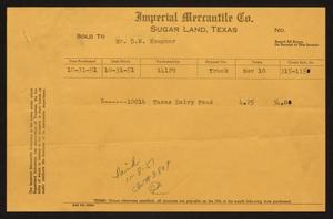 [Invoice for Dairy Feed, October 1951 #2]