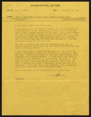 [Letter from I. H. Kempner, Jr., to D. W. Kempner, November 10, 1950]