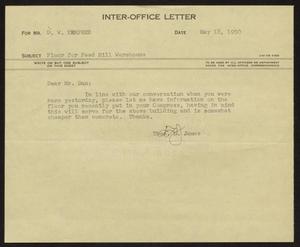 [Letter from T. L. James to D. W. Kempner, May 18, 1950]
