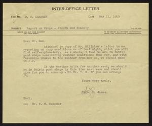 [Letter from T. L. James to D. W. Kempner, May 11, 1950]