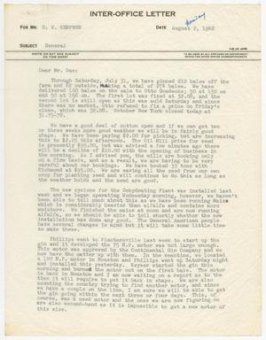 Primary view of object titled '[Letter from T. L. James to D. W. Kempner, August 2, 1948]'.