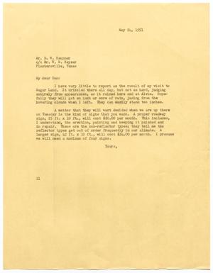 [Letter from I. H. Kempner to D. W. Kempner, May 24, 1951]