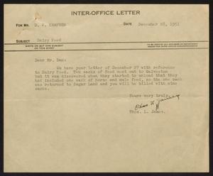 [Letter from T. L. James to D. W. Kempner, December 28, 1951]