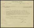 Letter: [Letter from T. L. James to D. W. Kempner, November 20, 1950]