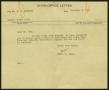 Primary view of [Letter from T. L. James to D. W. Kempner, November 2, 1950]