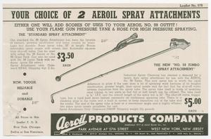 Primary view of object titled '[Aeroil Products Company Leaflet No. 579]'.