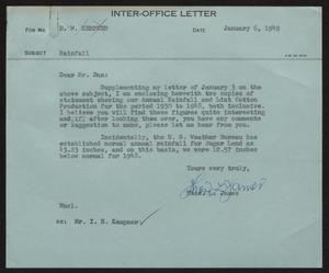 Primary view of object titled '[Letter from T. L. James to D. W. Kempner, January 6, 1949]'.