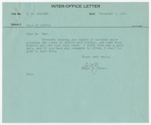 [Letter from T. L. James to D. W. Kempner, December 7, 1949]