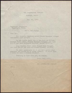 [Letter from The Schuhmacher Company to Hal Rucker, January 26, 1949]