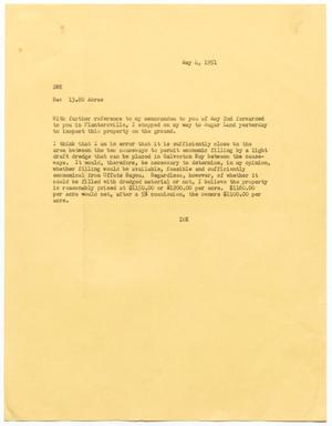 [Letter from I. H. Kempner to D. W. Kempner, May 4, 1951]