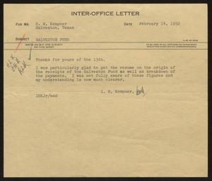 [Letter from I. H. Kempner Jr. to D. W. Kempner, February 14, 1950]