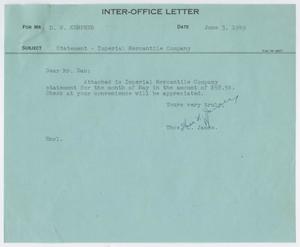 [Letter from T. L. James to D. W. Kempner, July 3, 1949]
