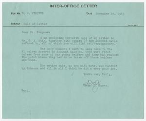 [Letter from T. L. James to D. W. Kempner, November 25, 1949]