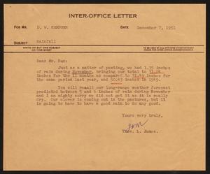 [Letter from T. L. James to D. W. Kempner, December 7, 1951]
