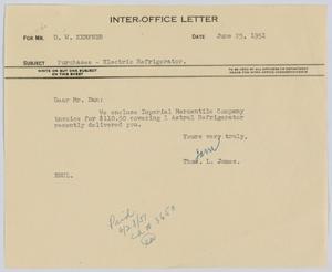 [Letter from T. L. James to D. W. Kempner, June 25, 1951]