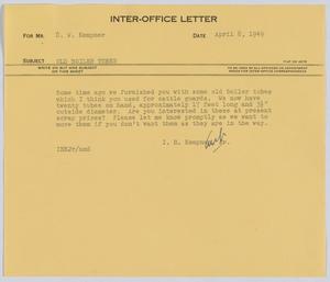 [Letter from I. H. Kempner, Jr., to D. W. Kempner, April 8, 1949]