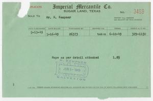 Primary view of object titled '[Invoice for Rope]'.