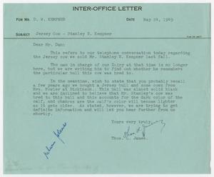 [Letter from T. L. James to D. W. Kempner, May 24, 1949]
