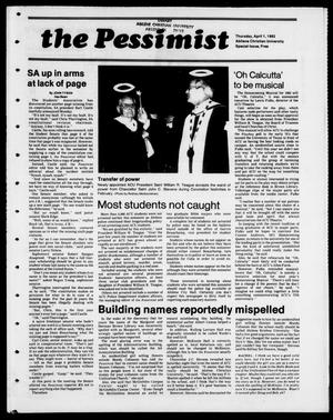 The Optimist (Abilene, Tex.), Ed. 1, Thursday, April 1, 1982