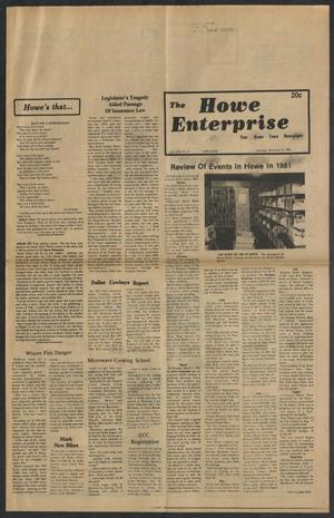 Primary view of object titled 'The Howe Enterprise (Howe, Tex.), Vol. 17, No. 27, Ed. 1 Thursday, December 31, 1981'.