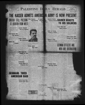Palestine Daily Herald (Palestine, Tex), Vol. 17, No. 134, Ed. 1 Tuesday, September 24, 1918