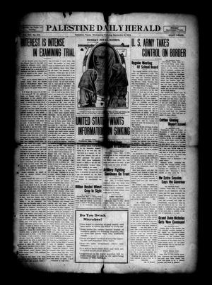 Palestine Daily Herald (Palestine, Tex), Vol. 13, No. 213, Ed. 1 Wednesday, September 8, 1915