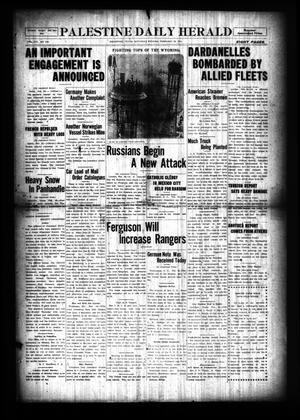 Palestine Daily Herald (Palestine, Tex), Vol. 13, No. 142, Ed. 1 Saturday, February 20, 1915