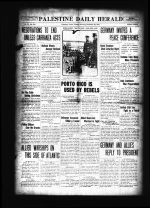 Palestine Daily Herald (Palestine, Tex), Vol. 15, No. 214, Ed. 1 Tuesday, December 26, 1916