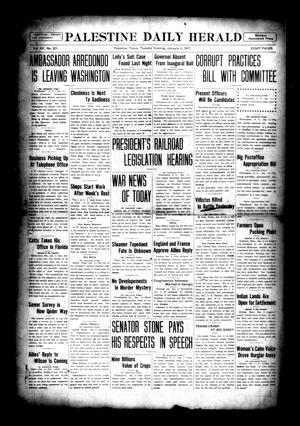 Palestine Daily Herald (Palestine, Tex), Vol. 15, No. 221, Ed. 1 Tuesday, January 2, 1917