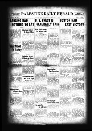 Palestine Daily Herald (Palestine, Tex), Vol. 15, No. 151, Ed. 1 Wednesday, October 11, 1916
