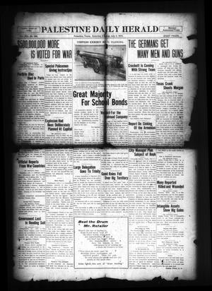 Palestine Daily Herald (Palestine, Tex), Vol. 13, No. 256, Ed. 1 Saturday, July 3, 1915