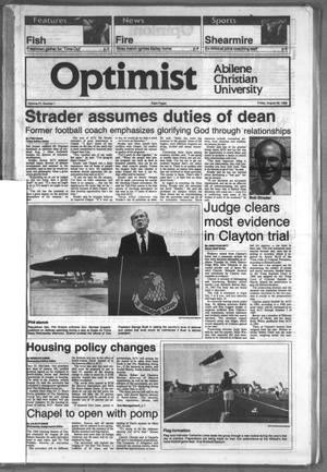 The Optimist (Abilene, Tex.), Vol. 77, No. 1, Ed. 1, Friday, August 26, 1988