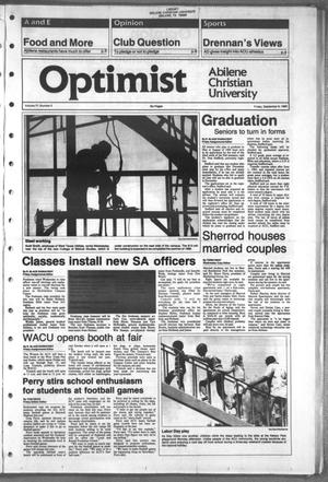 The Optimist (Abilene, Tex.), Vol. 77, No. 5, Ed. 1, Friday, September 9, 1988