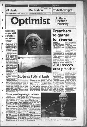 Primary view of object titled 'The Optimist (Abilene, Tex.), Vol. 77, No. 6, Ed. 1, Wednesday, September 14, 1988'.