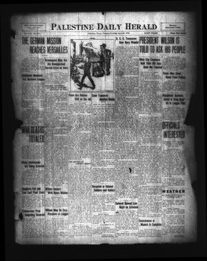 Palestine Daily Herald (Palestine, Tex), Vol. 17, No. 311, Ed. 1 Tuesday, April 29, 1919
