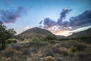 Sunset at Pine Springs Campground in Guadalupe Mountains National Park