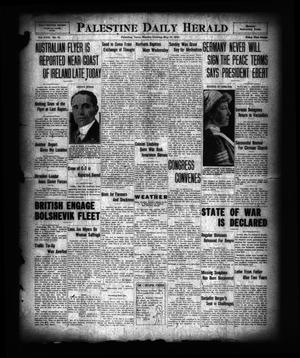 Palestine Daily Herald (Palestine, Tex), Vol. 18, No. 15, Ed. 1 Monday, May 19, 1919