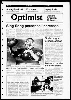 The Optimist (Abilene, Tex.), Vol. 77, No. 24, Ed. 1, Wednesday, November 16, 1988