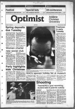 The Optimist (Abilene, Tex.), Vol. 77, No. 26, Ed. 1, Friday, December 2, 1988