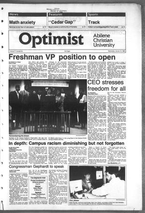 The Optimist (Abilene, Tex.), Vol. 77, No. 30, Ed. 1, Wednesday, January 18, 1989