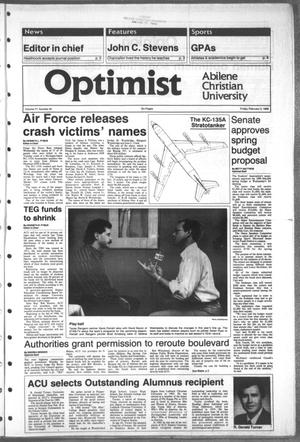 The Optimist (Abilene, Tex.), Vol. 77, No. 35, Ed. 1, Friday, February 3, 1989