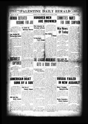 Palestine Daily Herald (Palestine, Tex), Vol. 15, No. 198, Ed. 1 Wednesday, December 6, 1916