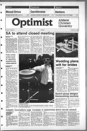 The Optimist (Abilene, Tex.), Vol. 77, No. 52, Ed. 1, Friday, April 14, 1989