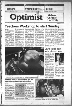 The Optimist (Abilene, Tex.), Vol. 77, No. 58, Ed. 1, Friday, July 21, 1989