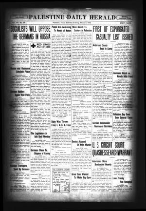Palestine Daily Herald (Palestine, Tex), Vol. 16, No. 278, Ed. 1 Saturday, March 9, 1918