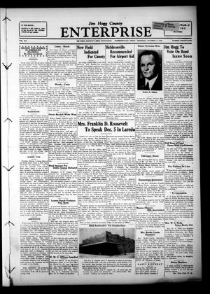 Jim Hogg County Enterprise (Hebbronville, Tex.), Vol. 15, No. 21, Ed. 1 Thursday, October 3, 1940