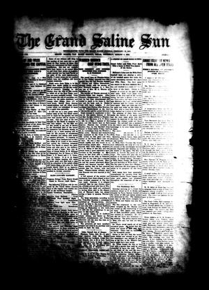The Grand Saline Sun. (Grand Saline, Tex.), Vol. 21, No. [47], Ed. 1 Thursday, August 5, 1915