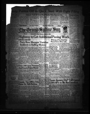 Primary view of object titled 'The Grand Saline Sun (Grand Saline, Tex.), Vol. 60, No. 8, Ed. 1 Thursday, January 3, 1952'.