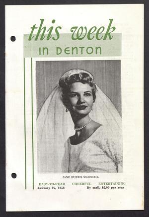 Primary view of object titled 'This Week in Denton (Denton, Tex.), Vol. 2, No. 7, Ed. 1 Friday, January 27, 1956'.