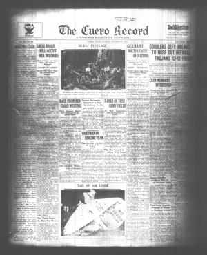 The Cuero Record (Cuero, Tex.), Vol. 39, No. 246, Ed. 1 Sunday, October 15, 1933